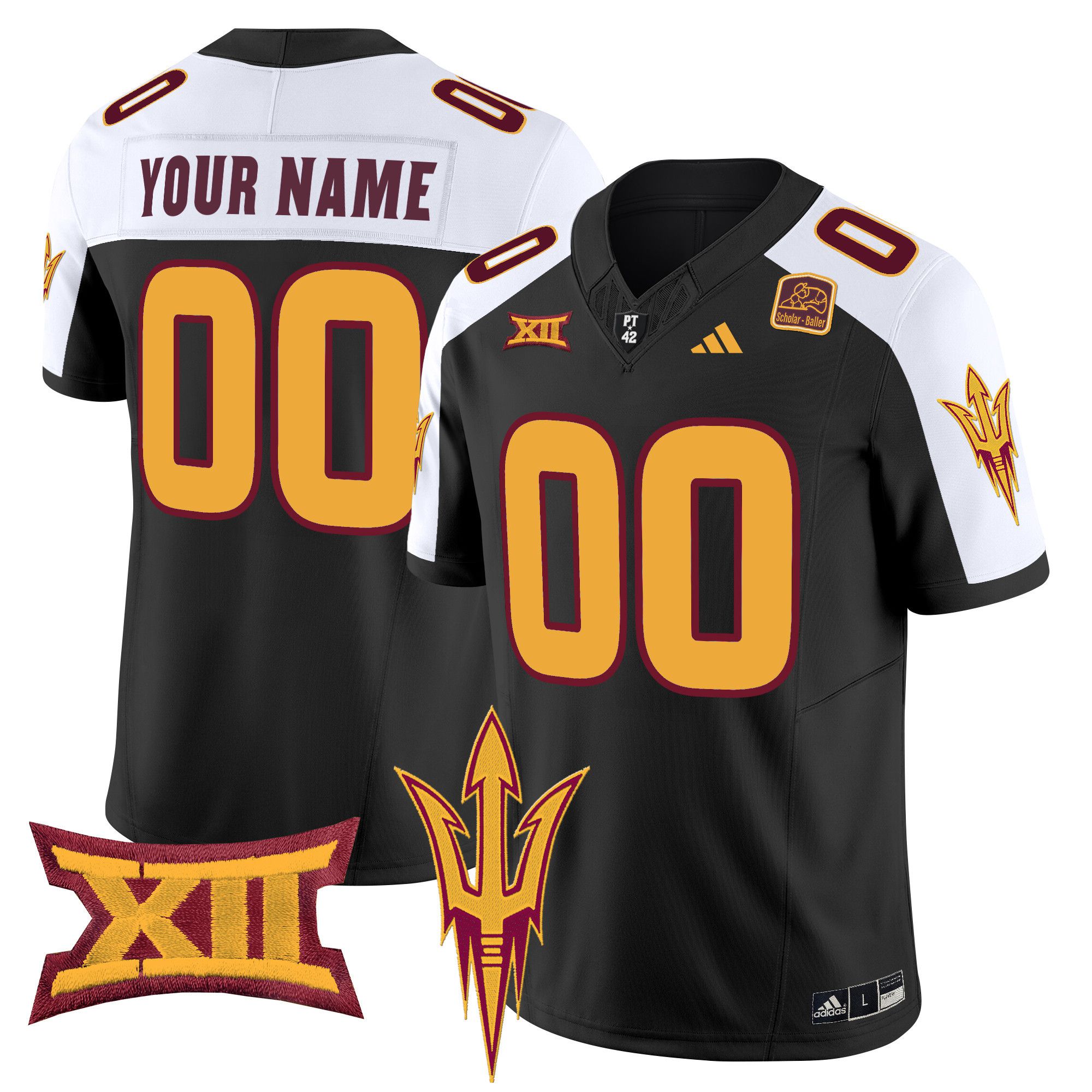 Men Arizona State Sun Devils Black 2024 Vapor Limited Custom NCAA Jersey